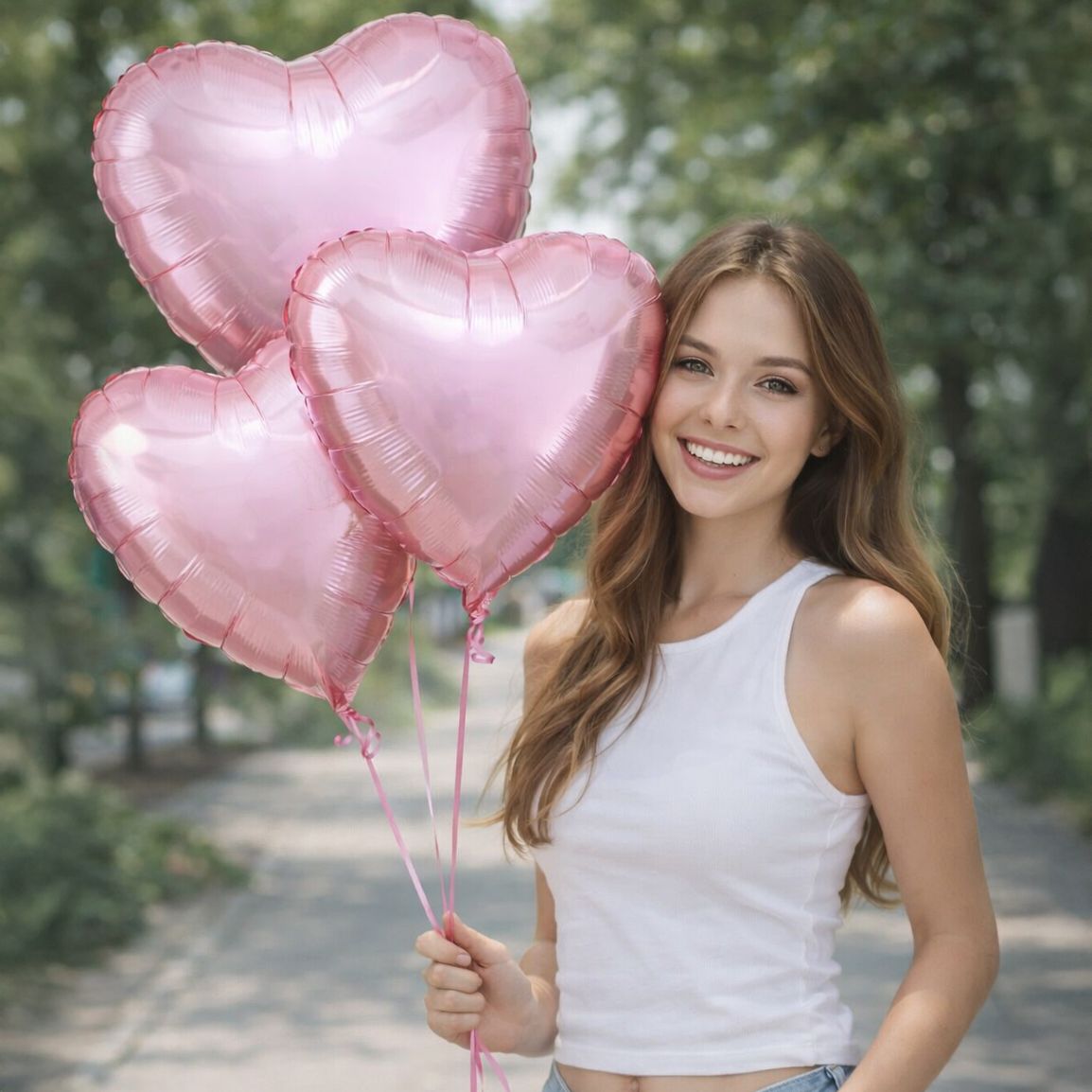 Product 3 foil hear balloons