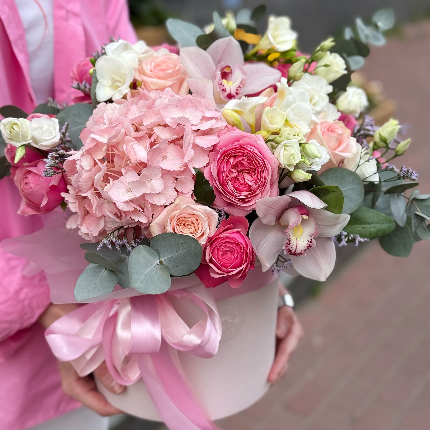 Bouquet Pink flower box