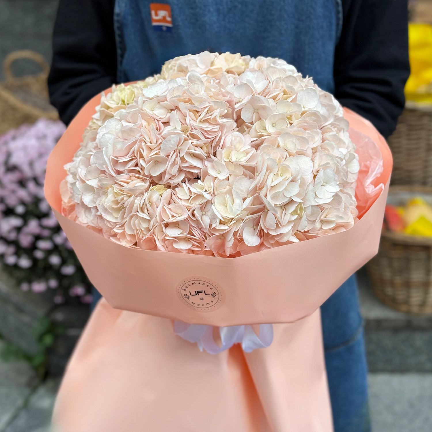 Bouquet Bouquet of pink hydrangeas 7pcs