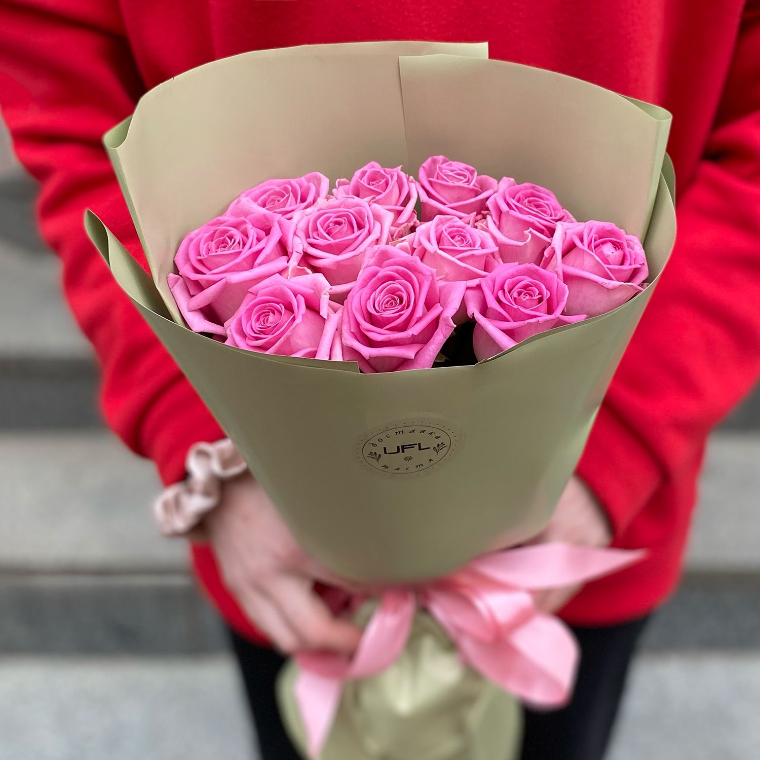 Bouquet 11 pink roses