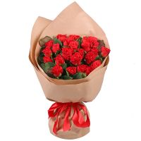 rose (25 pcs.), packaging, ribbon