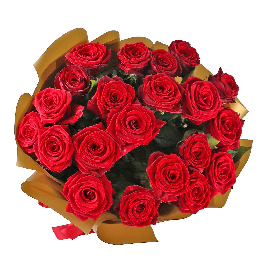 Bouquet 21 roses Zaporozhie