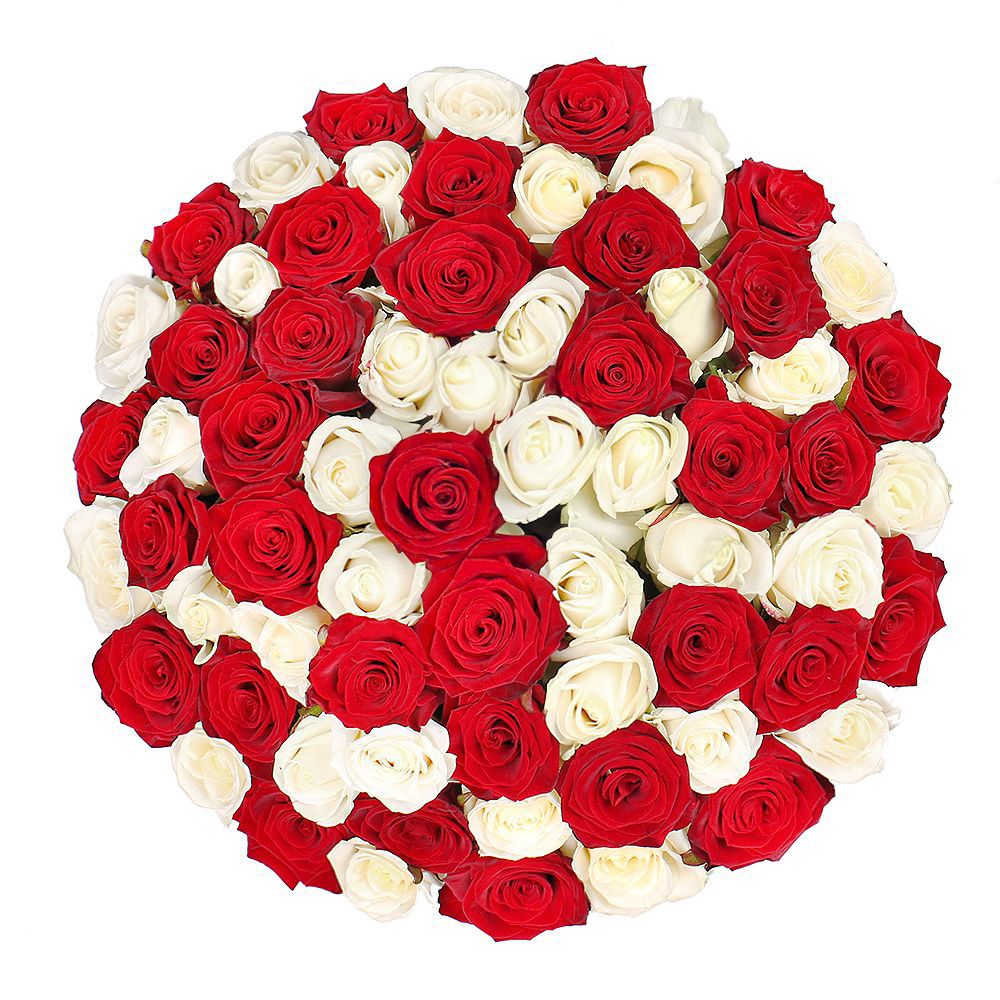 Bouquet Roses in hat box 101pcs