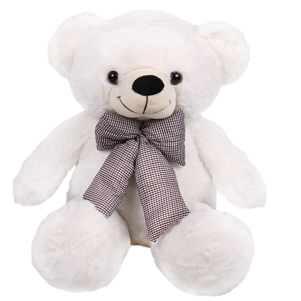 Product White teddy with a bow 70 cm