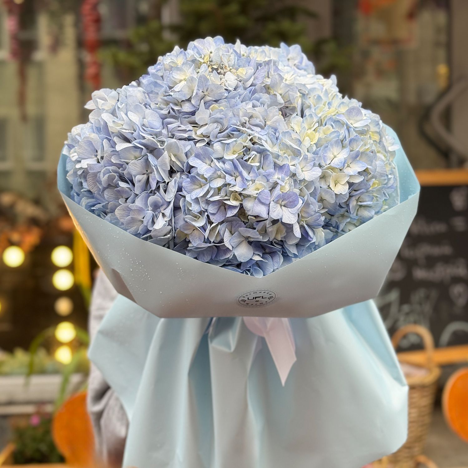 Bouquet Bouquet of blue hydrangeas 7pcs
