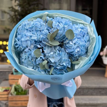 Bouquet Bouquet 5 blue hydrangeas