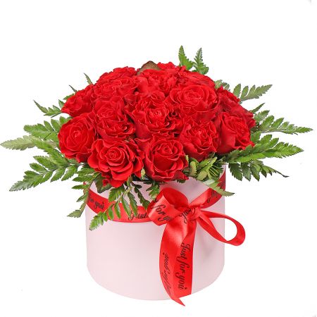 Bouquet Red roses in a box