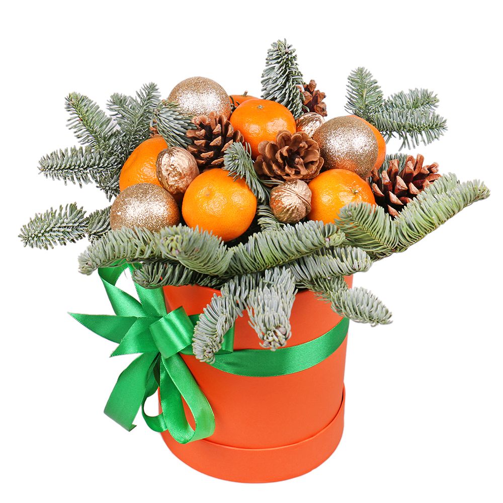 Product Christmas box with tangerines 