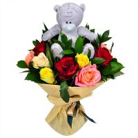 Bouquet With teddy bear