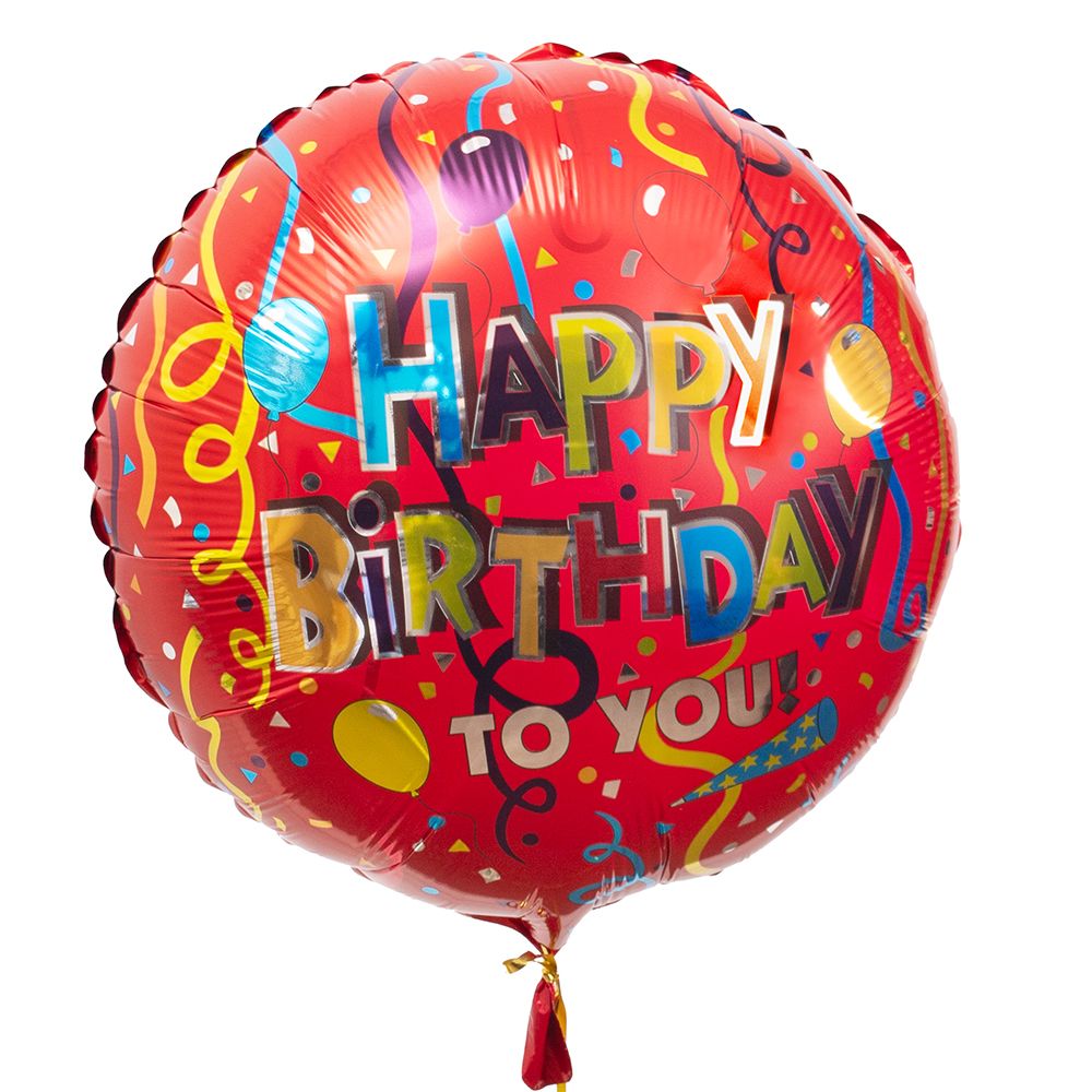 foil balloon, helium (4 pcs.), packaging, tape